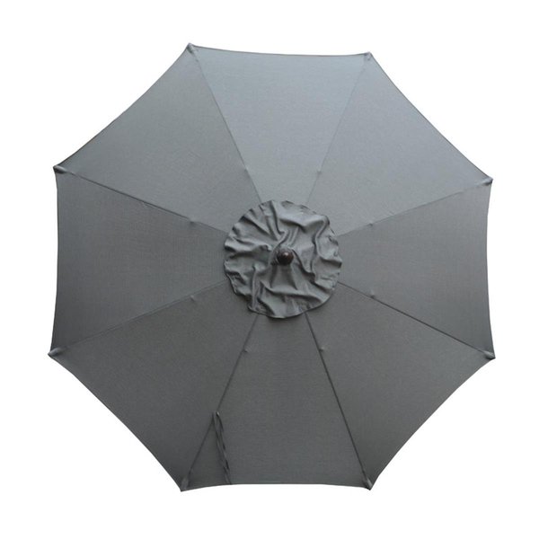 Living Accents 9 ft. Tiltable Gray Market Umbrella 8014983